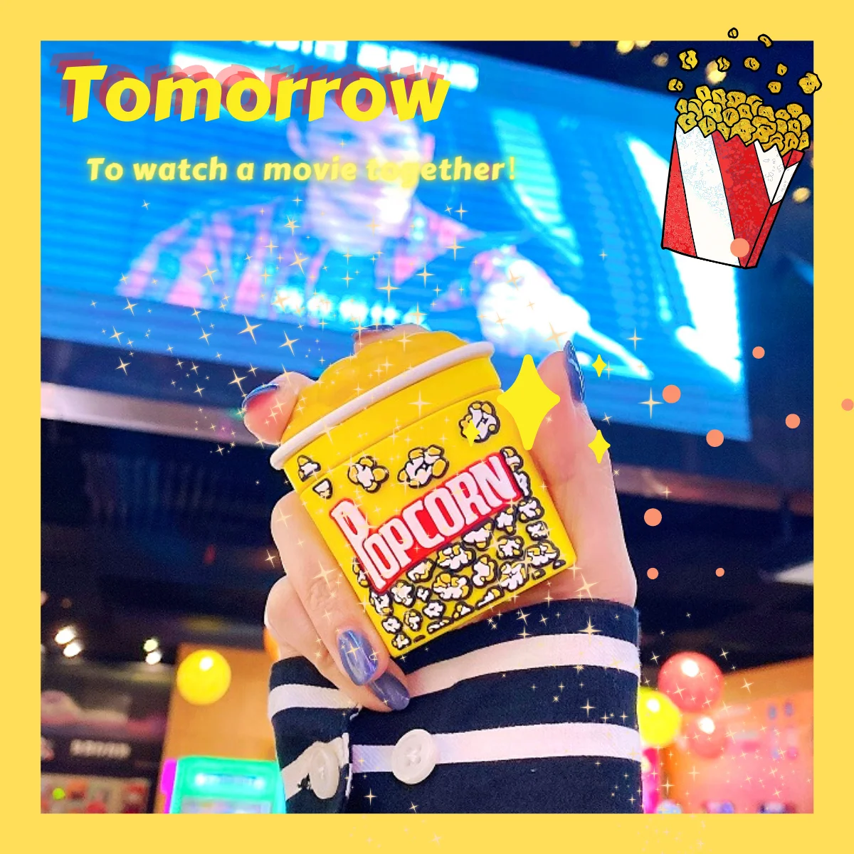 Чехол для наушников AirPods силиконовый чехол с изображением медведя из мультфильма