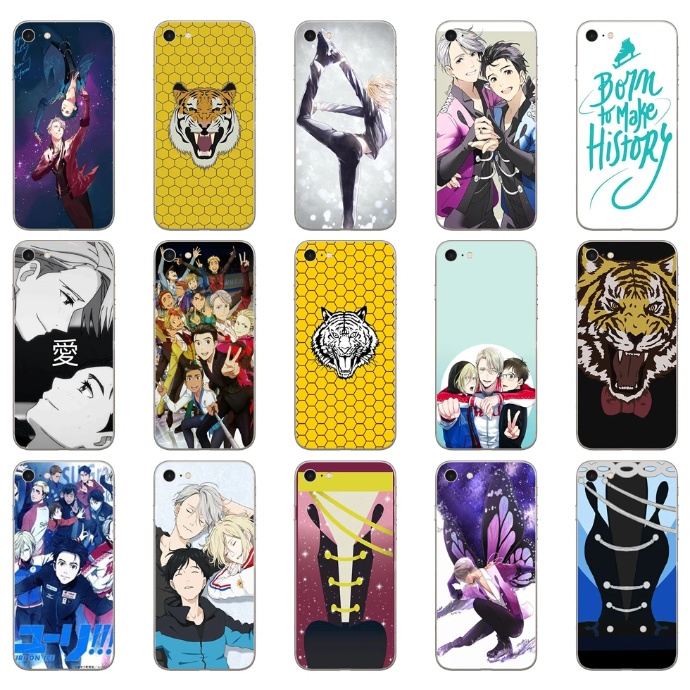 262D Yuri On Ice чехол для телефона Yuri! Мягкий силиконовый plisetsky tiger iphone 5 5s se 6 6s 8 plus 7 Plus X XS