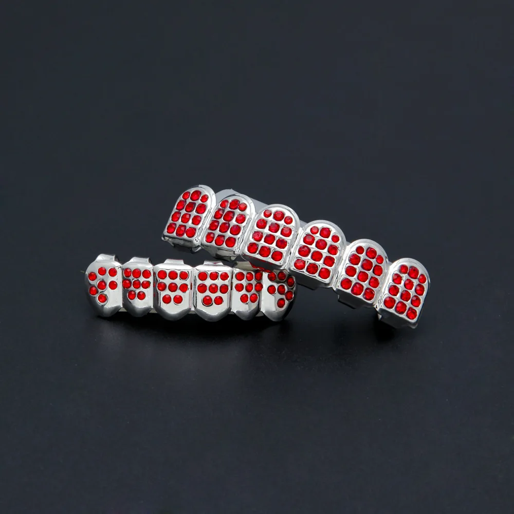 Декоративные коронки в стиле хип-хоп для верхних и нижних зубов панковские