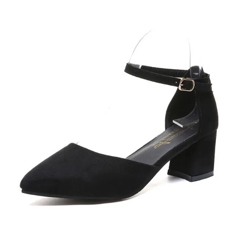 Прямая продажа с фабрики босоножки на низком каблуке для женщин Ремешок