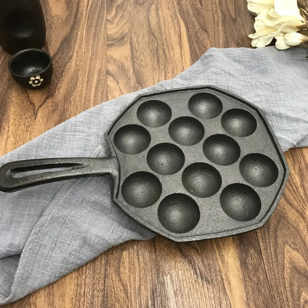 12 отверстий легко чистить DIY Takoyaki сковорода Осьминог шарики выпечки Форма для