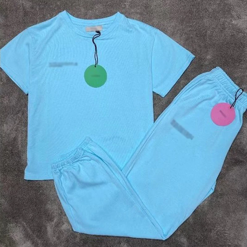 

TWOTWINSTYLE Elastic Air Permeability Casual Sets For Female O Neck Short Sleeve T Shirt High Wiast Pants Women's Fitness Set