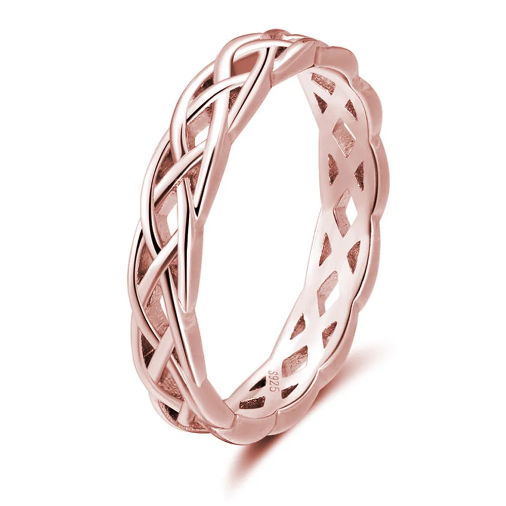 

Fashion Hollowed Ring Jewelry for Women Men Minimalism Design Rose Gold Plated Silver Jewelry Hollow Out Gifts for Girls