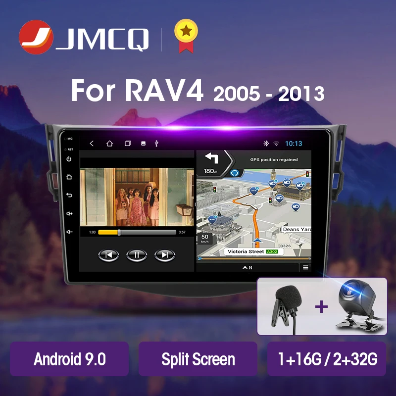 Автомагнитола JMCQ T3L мультимедийный видеоплеер с GPS навигацией Android 9 0 DSP 2din для Toyota