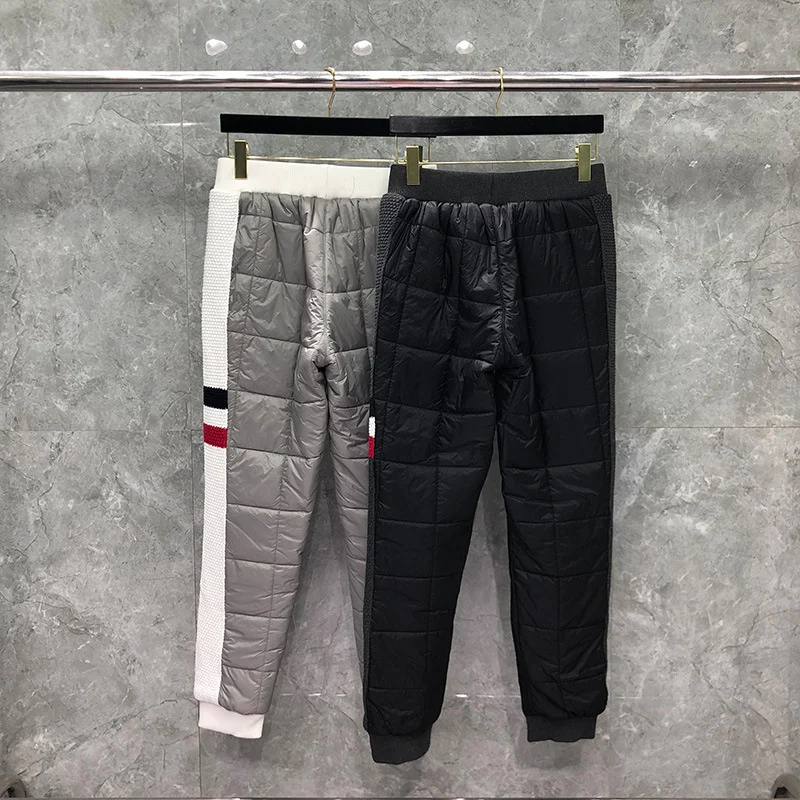 2021 Fashion Brand Cotton pants Men Winter Windproof and Waterproof Casual Trousers Patchwork Thick Keep Warm Pants