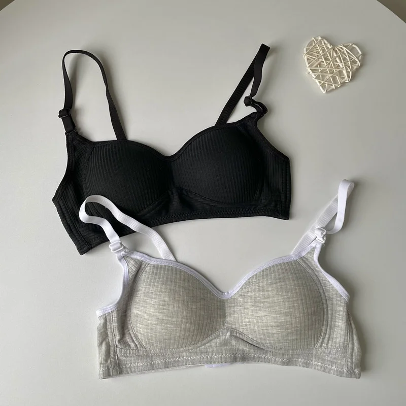 Стильный цветной Бюстгальтер для девушек и студентов нижнее белье без косточек с