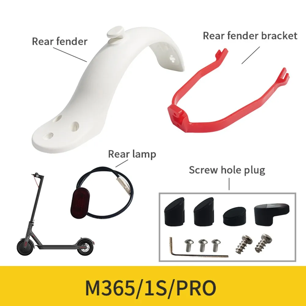 ABS+PC Mudguard Kit Accessories Rear Mudguard Bracket Plug Electric Scooter