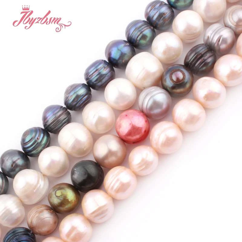 

Бусины из пресноводного жемчуга рыхлый натуральный камень, для самостоятельного изготовления ювелирных изделий, 11-14 мм