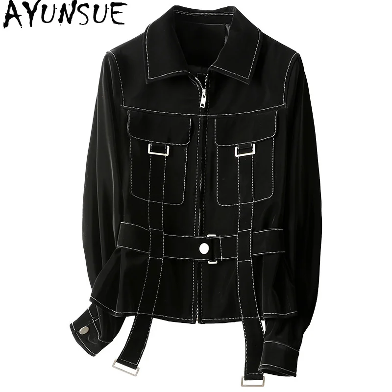 

Real Fur Coat Female Spring Autumn 100% Genuine Sheepskin Leather Jacket Women's Winter Jacket Manteau Femme Gxy910