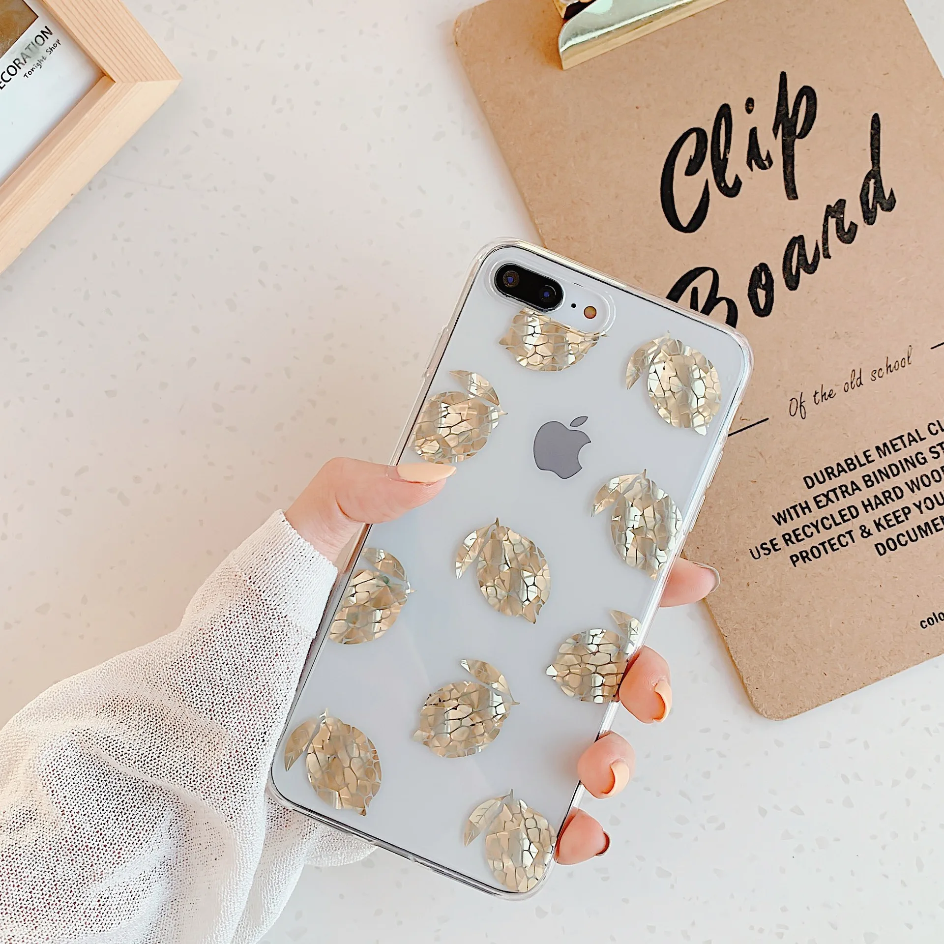 Золотой кленовый лист ананас чехол для телефона iPhone 11 Pro Max XR XS 7 8 Plus X Прозрачная