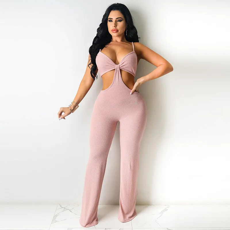 

Black Sexy Backless Rompers Bandage New Summer Hollow Out Women Bodysuit Lady Seamless Jumpsuit Casual Clothes Combinaison Femme