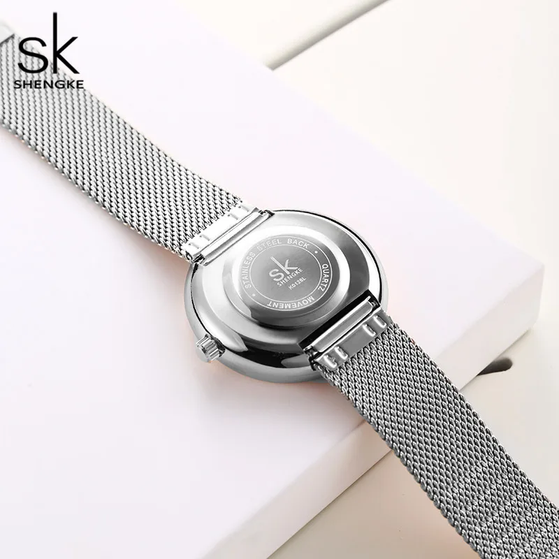 Часы наручные Shengke женские кварцевые с кристаллами роскошные брендовые