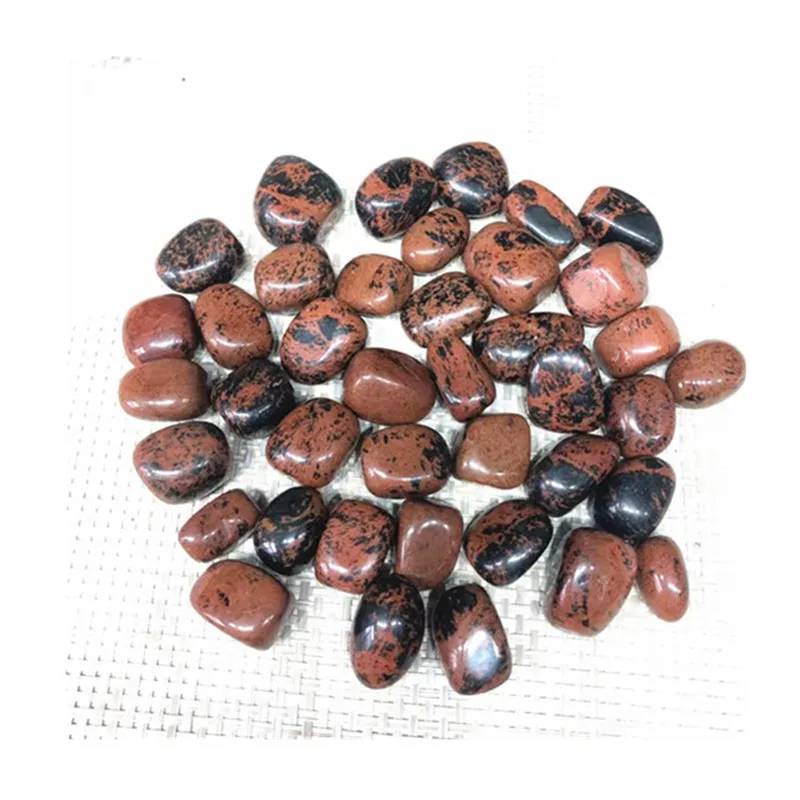 

Polished Red Obsidian Tumbled Crystals Healing Stones For Home Decoration