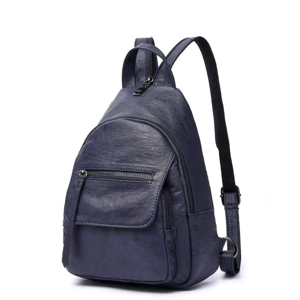 Amelie galanti роскошный кожаный рюкзак женский дорожный мини рюкзак Mochilas Школьные сумки женская сумка на плечо модный - Цвет: T.blue