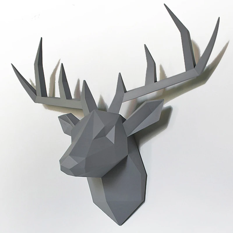 Настенный декор 3D олень статуя скульптура размер 43*16*36 см аксессуары для