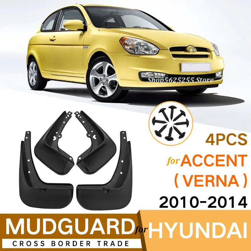 

Car Mud Flaps Fender for Hyundai Accent 2012 2014 2016 2017 2019 2020 Front Rear Wheels Fenders Splash Guards Mudguards Mudflap