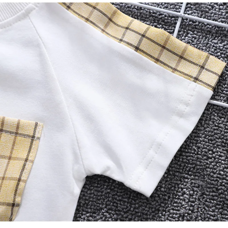 Children Boys Lattice T-Shirt Shorts 2Pcs/Set New Summer Toddler Casual Costume Baby Clothes Infant Girls Outfits Kids Tracksuit