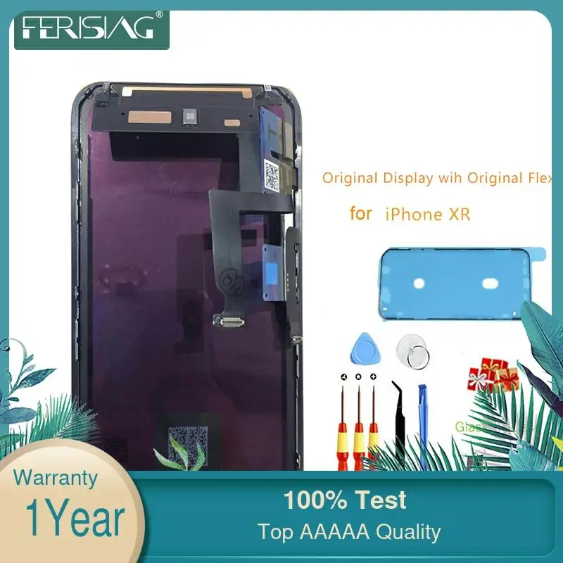 ЖК-дисплей XR OEM с гибким кабелем для iphone Заводская деталь стеклянная сенсорная