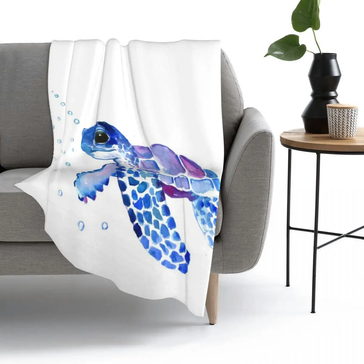 

Sea Turtle (2) Blankets Flannel Super Soft Throw Blanket Sofa Throw Blanket for Home Bedroom Office Throws Bedspread Quilt