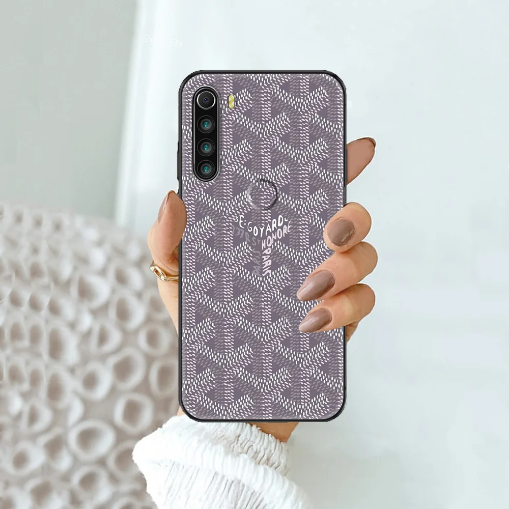 

Goyards Phone case For Xiaomi Redmi Note 7 7A 8 8T 9 9A 9S 10 K30 Pro Ultra black luxury bumper silicone waterproof 3D