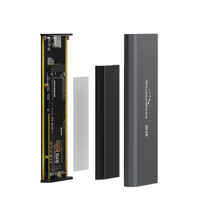 Корпус для SSD PCIE M.2 NVME алюминиевый корпус M Key Type-C USB 3 1 2240/2280 10 Гбит/с внешний чехол
