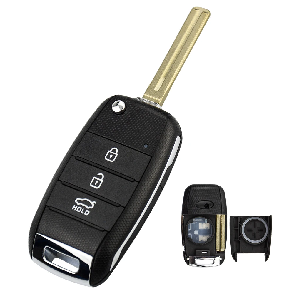 OkeyTech 3 кнопочный дистанционный флип чехол для автомобильного ключа Kia K2 K3 K5 Rio Hyundai