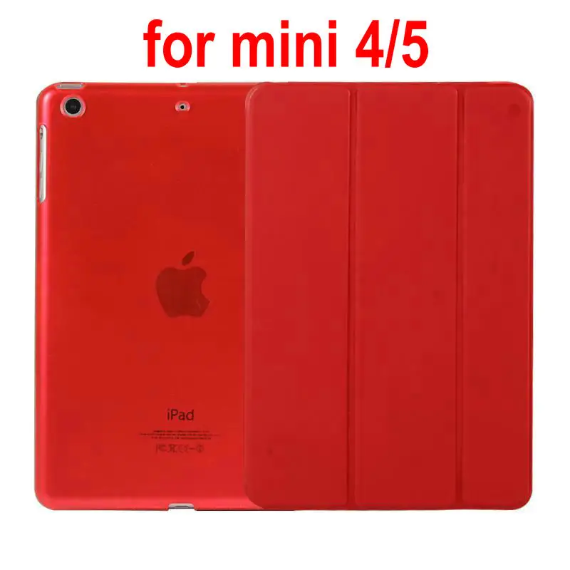 mini 4 5 red Кожаный чехол из искусственной кожи для ipad mini1 2 3 4 5 mini2 mini 3 mini4 mini 5 Магнитный чехол для планшета с функцией пробуждения и сна для mini1/2/3/4/5 - Цвет: mini 4 5 red
