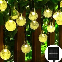 moonlux 2m 20led waterproof christmas crystal bubble ball solar string light for lawn wedding party decor