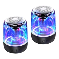 2pcs portable vehicle mounted wireless bluetooth speaker with colorful light higher edition
