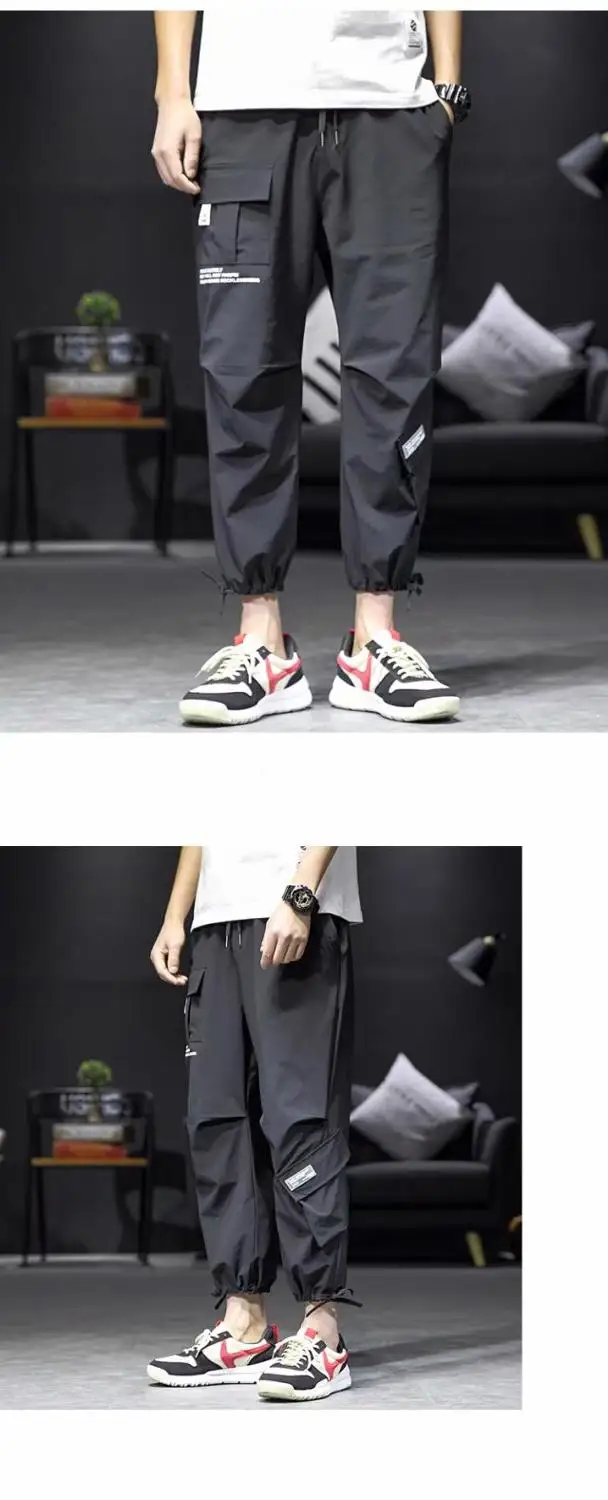 

Fashion Men's Cool Pants sweatpants Loose Men Cool HipHop New Joggers Pants Trousers Men Streetwear