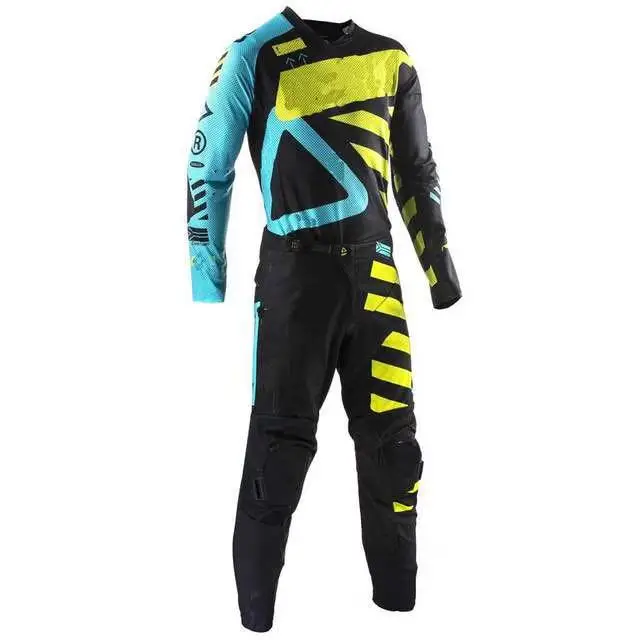 GPX 5,5 ULTRAWELD Мотокросс Engrenagem Conjunto 4 ядра MX ATV Dirt Bike Jersey E Pant - Цвет: Цвет: желтый