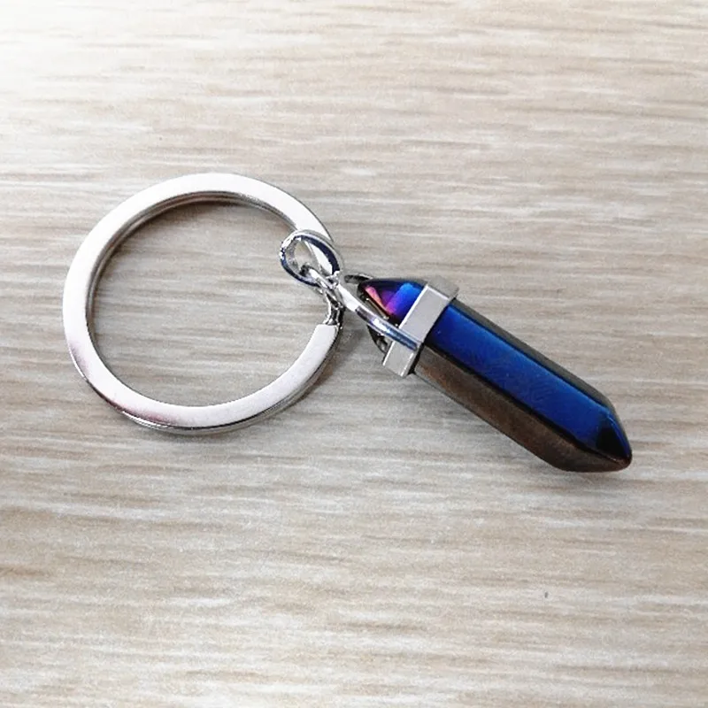 Горячая Распродажа натуральный кристалл колонна сырой каменный брелок