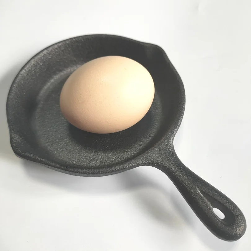 1 шт. 10 см Предварительно приправленная черная чугунная сковорода с силиконовой