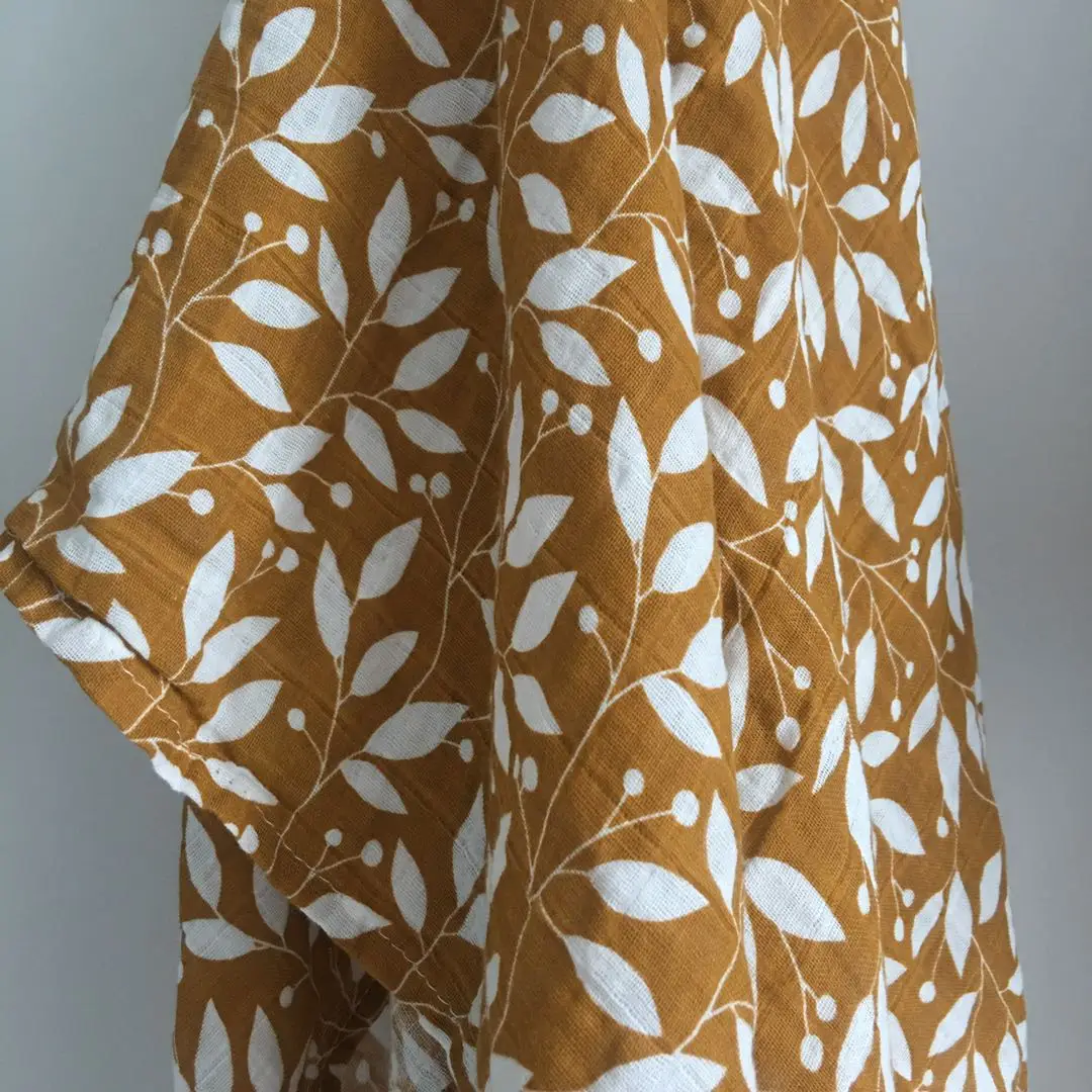 Mantas de algod&oacute;n para reci&eacute;n nacido, pa&ntilde;os de muselina para pa&ntilde;ales, toalla, 120x110cm-2