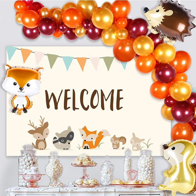 Декор для вечеринки в лесу латексные воздушные шары арка детского дня рождения