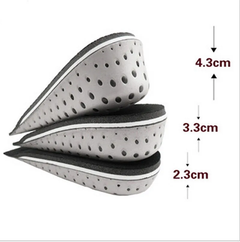 

1Pair 2-4cm Shoe Insoles Breathable Half Insole Heighten Heel Insert Sports Shoes Pads Cushion Unisex Height Increase Insoles