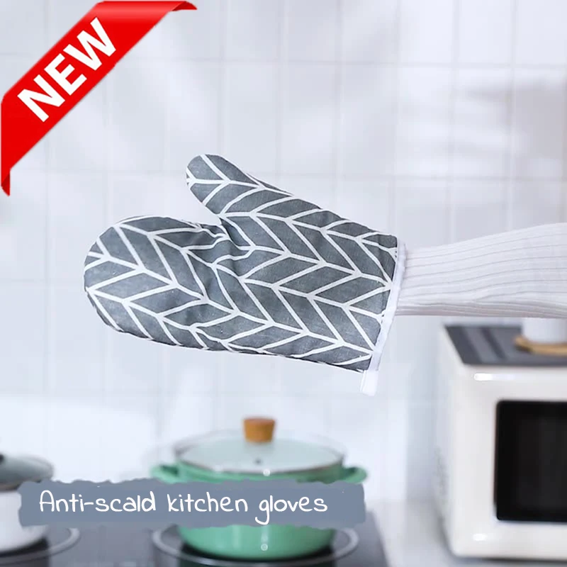 

2pc/set Hot Oven Mitts Baking Anti-Hot Gloves Pad Oven Microwave Insulation Mat Baking Kitchen Tools Holder Oven Handschoen Han