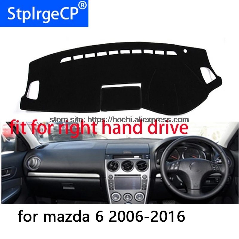 

For mazda 6 2006-16 right hand drive dashboard mat Protective pad black Red car-styling Interior Refit sticker Mat products