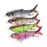 robotic swimming lures fishing auto electric lure bait wobblers multi jointed bait usb rechargeable self swimming fishing lures