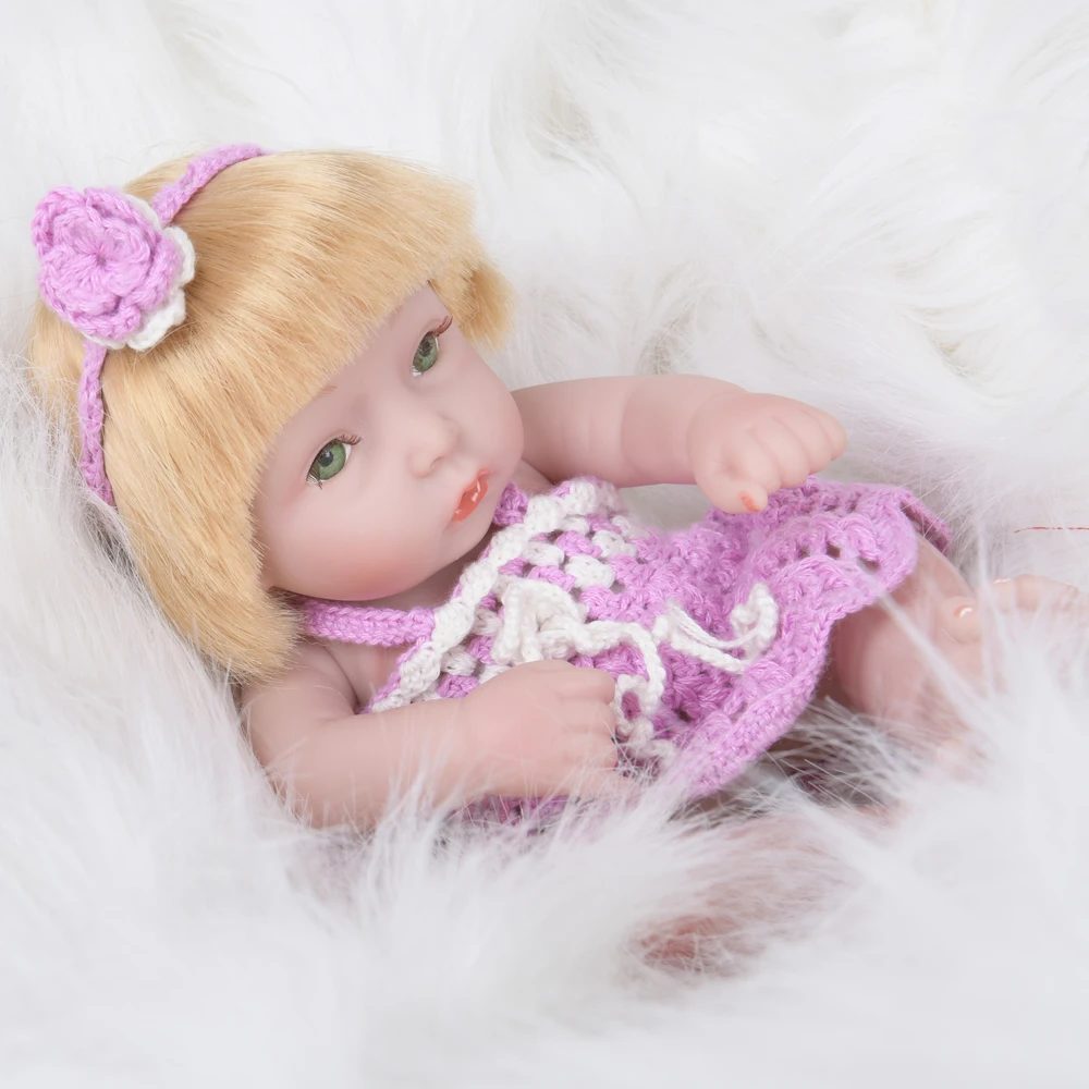 Модные куклы Bebe Reborn реалистичные мини 10 дюймов полностью виниловые силиконовые