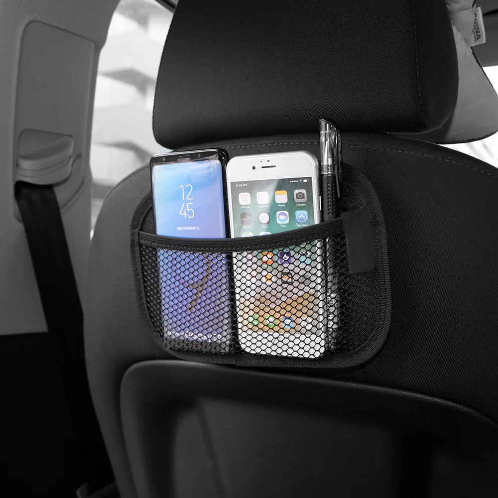 Автомобильная сетка для хранения черная 20*14 см микрофибра кожа легкая сильная