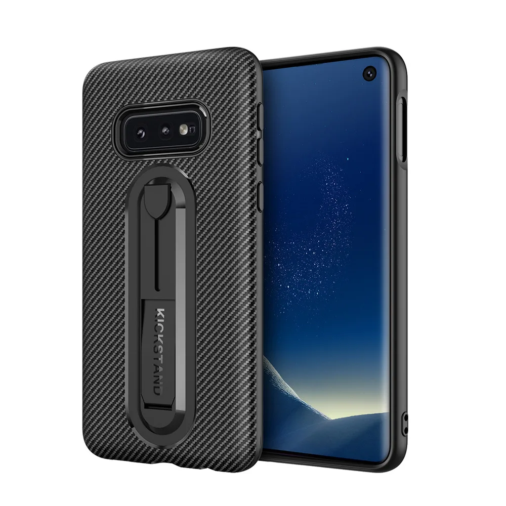 Чехол для Samsung S10e S8 S9 Plus S7 Edge чехол из углеродного волокна с кольцом подставкой