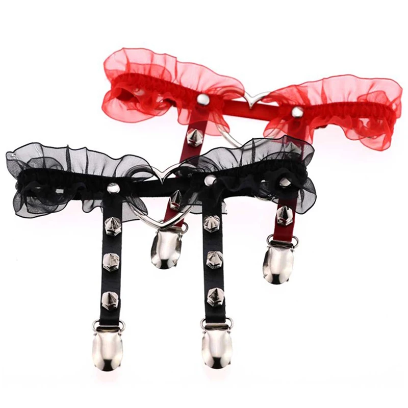 

Женское сексуальное кружевное кольцо для ног, пояс для подвязки, плотно прилегающие лямки Lingeriees, эластичное Кожаное украшение в виде сердца...