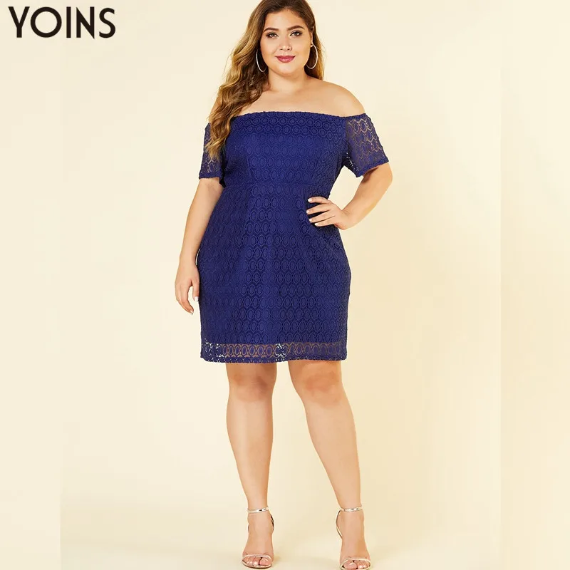 YOINS стильные сексуальные кружевные платья с открытой спиной и открытыми плечами