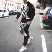 3d printing long sleeved t shirt for men oversized personality fashion mens t shirts set european and american style creative