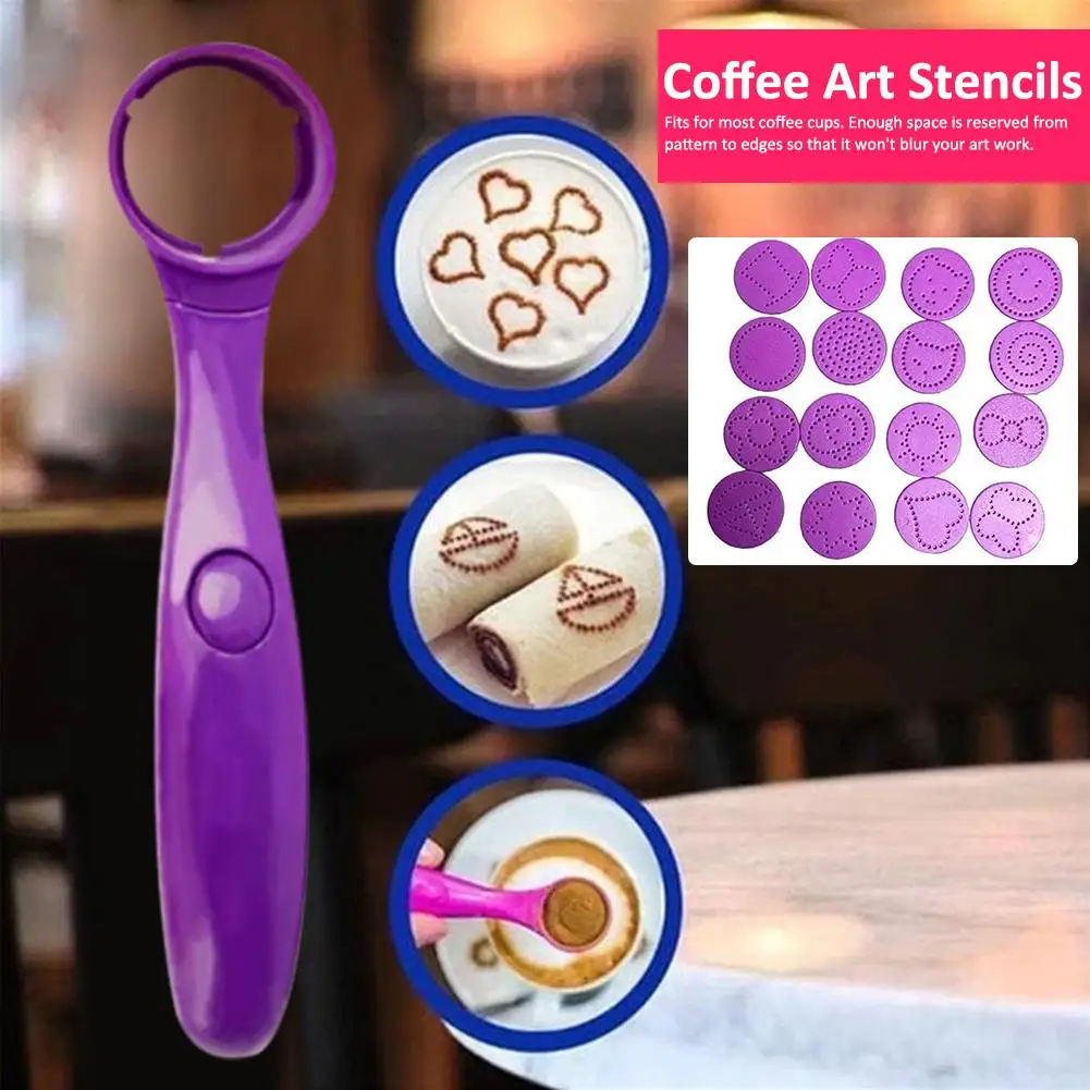 17PCS Cake Spray Pattern Coffee Printing Birthday Sugar Powder Pastry Decoration Snow Template | Дом и сад