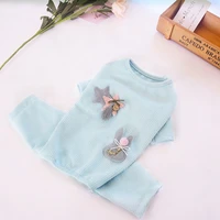 pet dog cute pajamas with rabbit star pet cat cute cotton overalls puppy apparel jumpsuit coat for all seasons dog romper