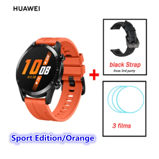 Новейшие часы huawei GT 2, умные часы с Bluetooth, умные часы 5,1, умные часы с функцией звонка и сердечного ритма - Цвет: Фиолетовый