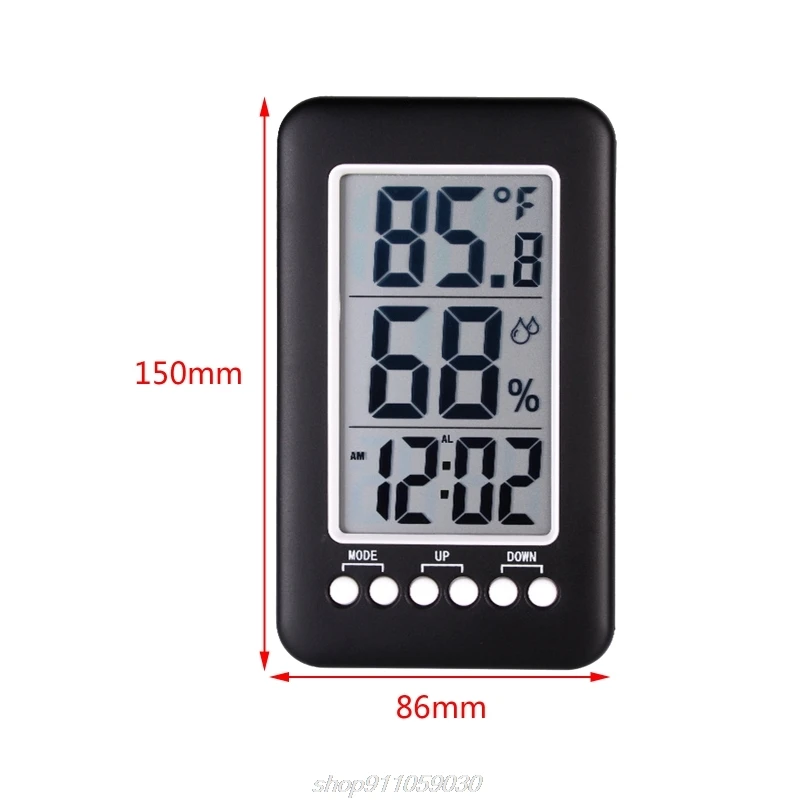

Household LCD Digital Temperature Humidity Meter Indoor hygrometer thermometer Weather Station with Clock D15 20 Dropshipping