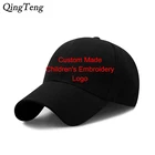 Детская кепка с логотипом на заказ, бейсболка с монограммой с вышивкой команды, индивидуализированные шапки в стиле хип-хоп для мальчиков и девочек, шапка сороражения, новинка, подарок